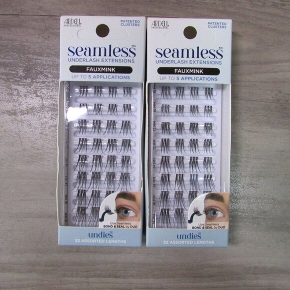2X Ardell Seamless Underlash Extensions Faux Mink 32 Assorted Lengths Clusters - Picture 1 of 2